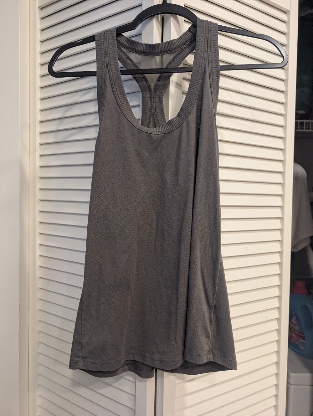 Athleta Charcoal Gray Racerback Performance Tank Size Small
